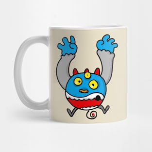 funny blue monster Mug